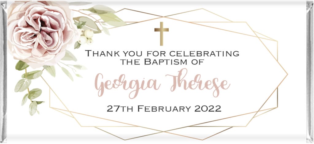 dusty pink gold florals favours