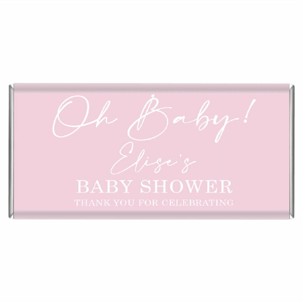oh baby custom chocolates pink