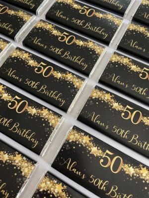 personalised chocolates,favours,eucalyptus leaf wedding,personalised floral favours