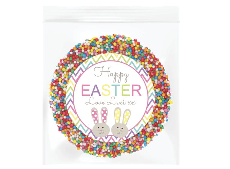 Bright Bunny Personalised Giant Chocolate Freckle