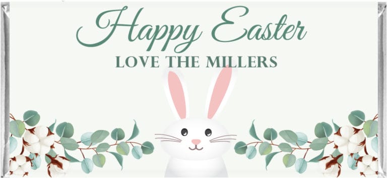 Eucalyptus Bunny Personalised Easter Chocolates