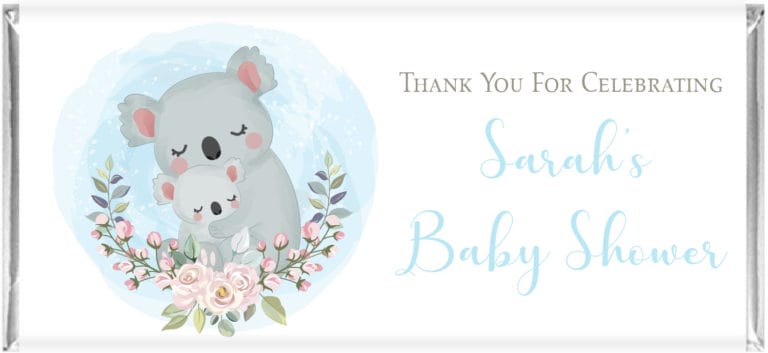 Blue Baby Koala Personalised Chocolate Bars