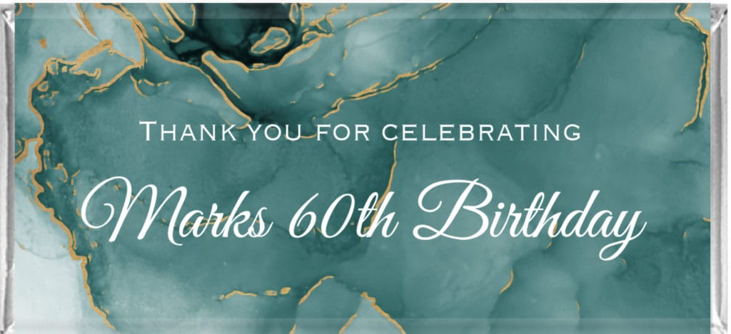 emerald green gold chocolate favours