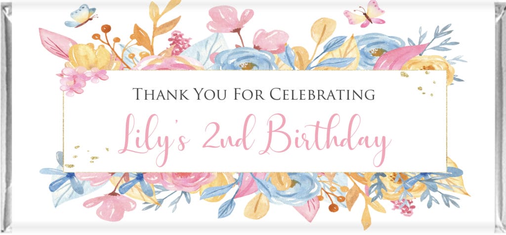 florals & butterflies chocolate favours