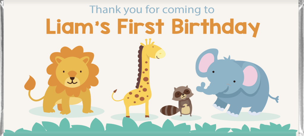 Jungle Buddies Persoanlised Chocolate Bars