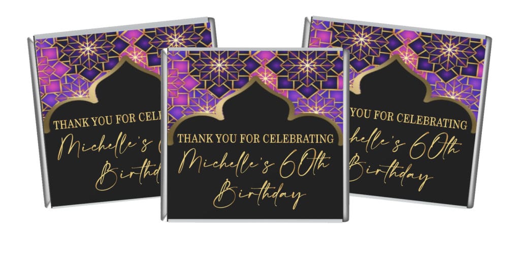 Arabian Nights Theme petite chocolates