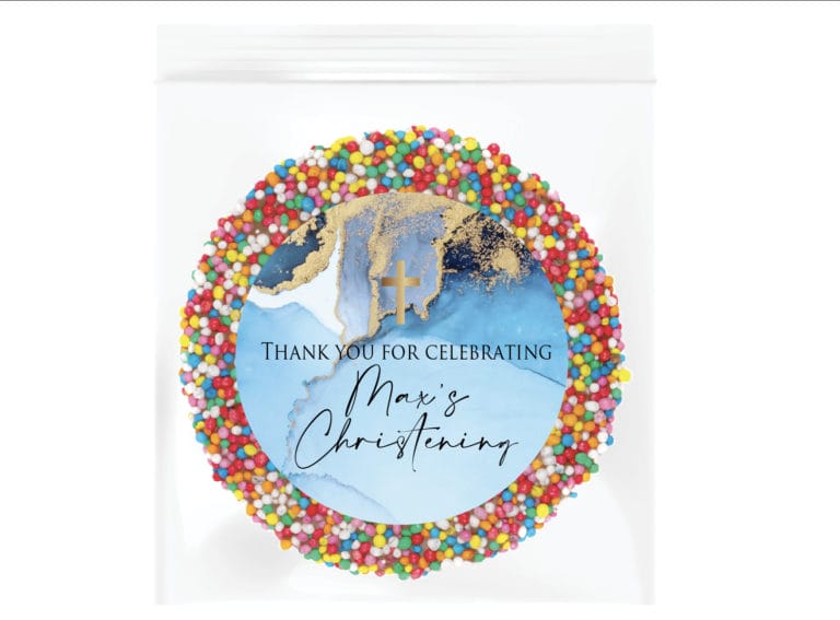 Luxury Blue & Gold Marble & Cross Custom Giant Freckle