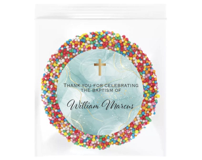 Green & Gold Marble & Cross Giant Chocolate Freckle