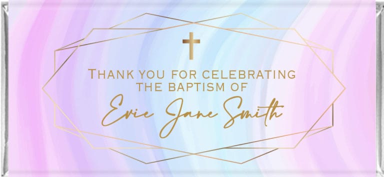 Purple Pastels & Cross Personalised Chocolate Bars