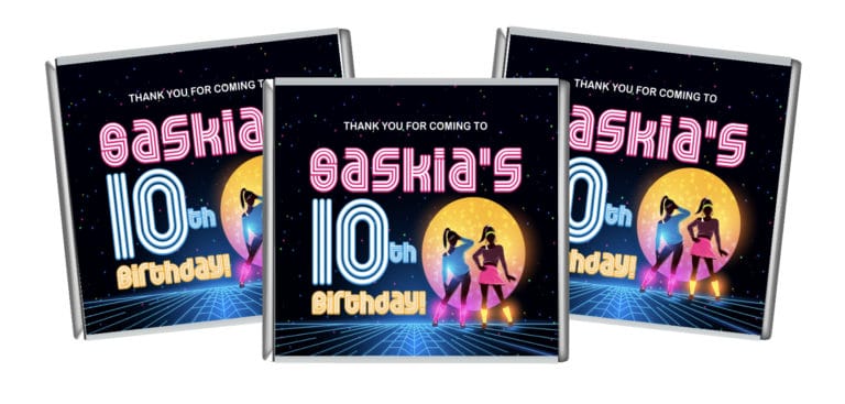 Disco Party Petite Personalised Chocolates