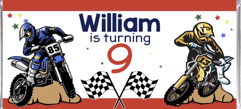 motorbike custom chocolate bars