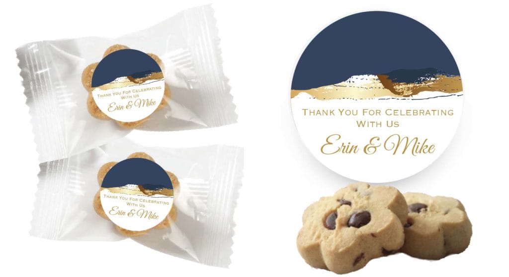 blue gold abstract cookies