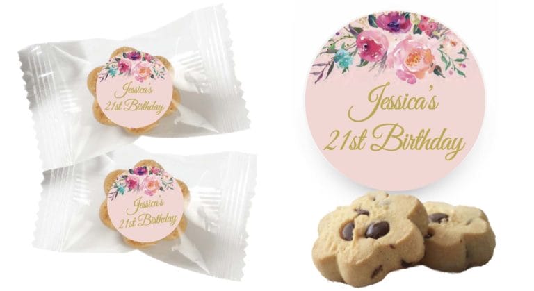Floral Blooms Personalised Mini Cookies