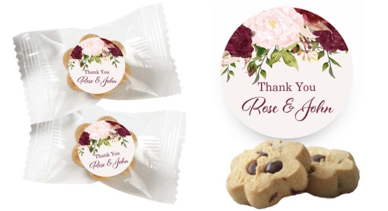 Floral Waterfall Personalised Mini Cookies