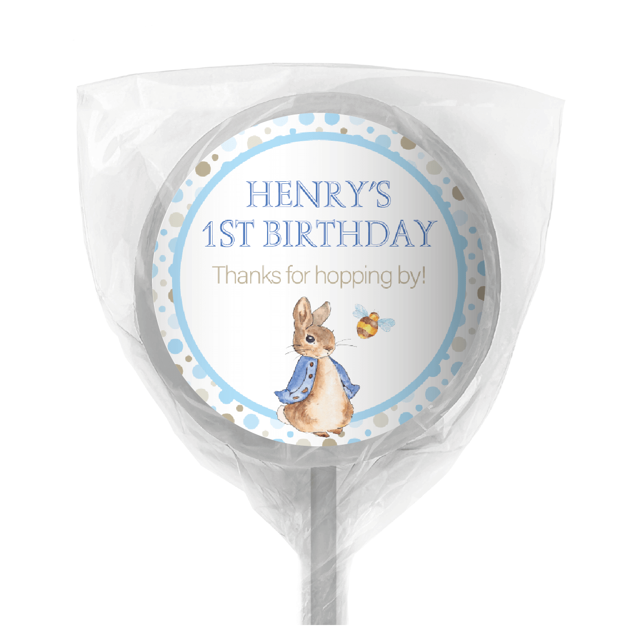 peter rabbit personalised mini cookies