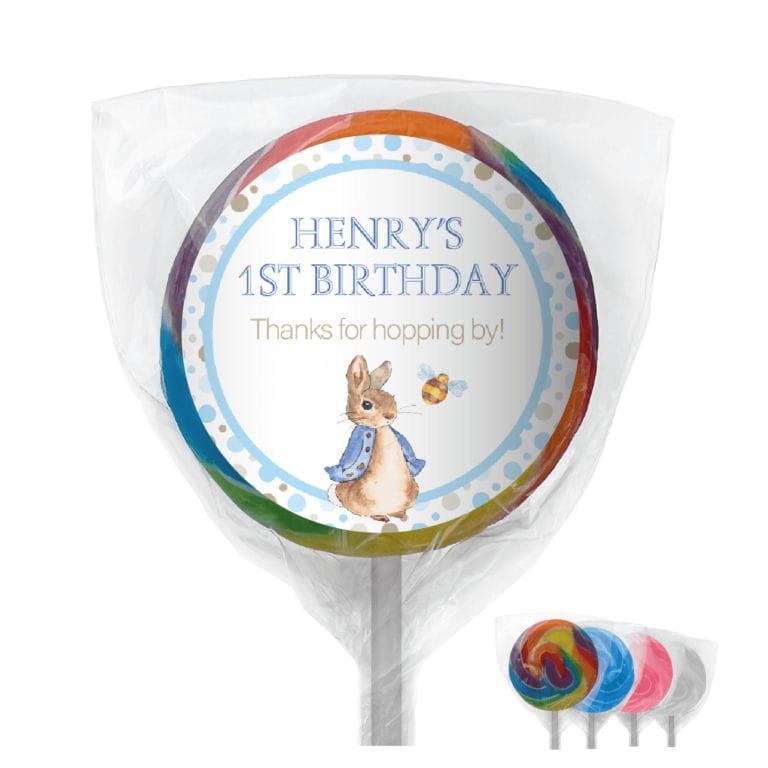 Peter Rabbit Personalised Lollipops