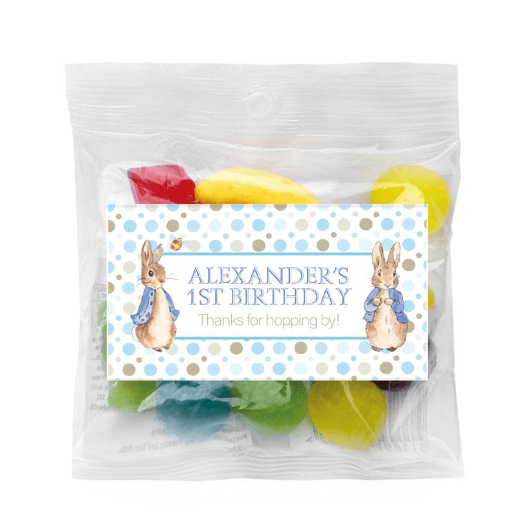Peter Rabbit Theme Personalised Lolly Bags