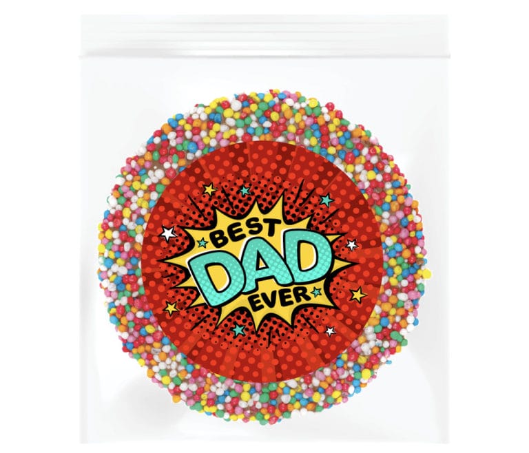 Fathers Day Comic Style Personalised Giant Chocolate Freckle