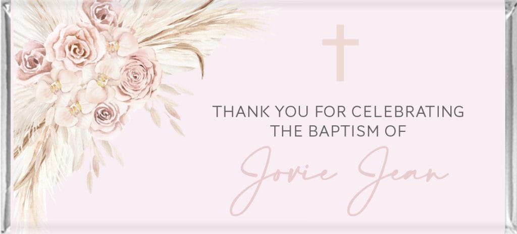 boho pink & cross chocolate bars