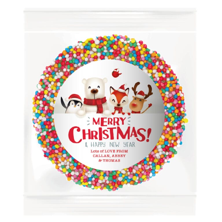 Christmas Cuties Personalised Giant Chocolate Freckle