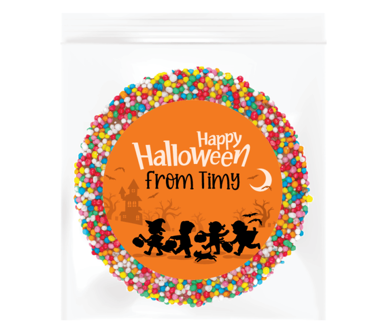 Halloween Kids Personalised Giant Chocolate Freckle