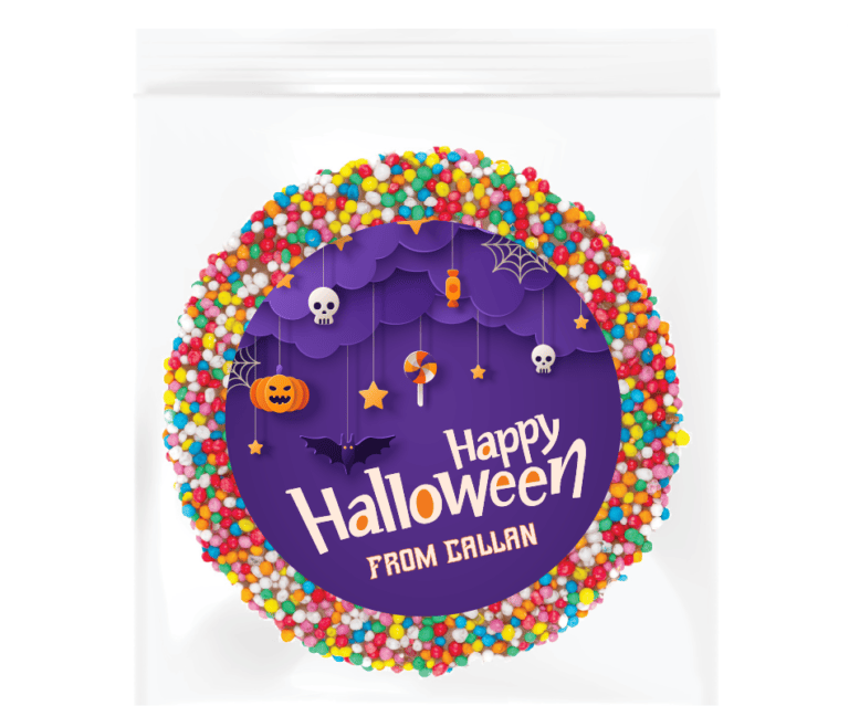Happy Halloween Personalised Giant Chocolate Freckle