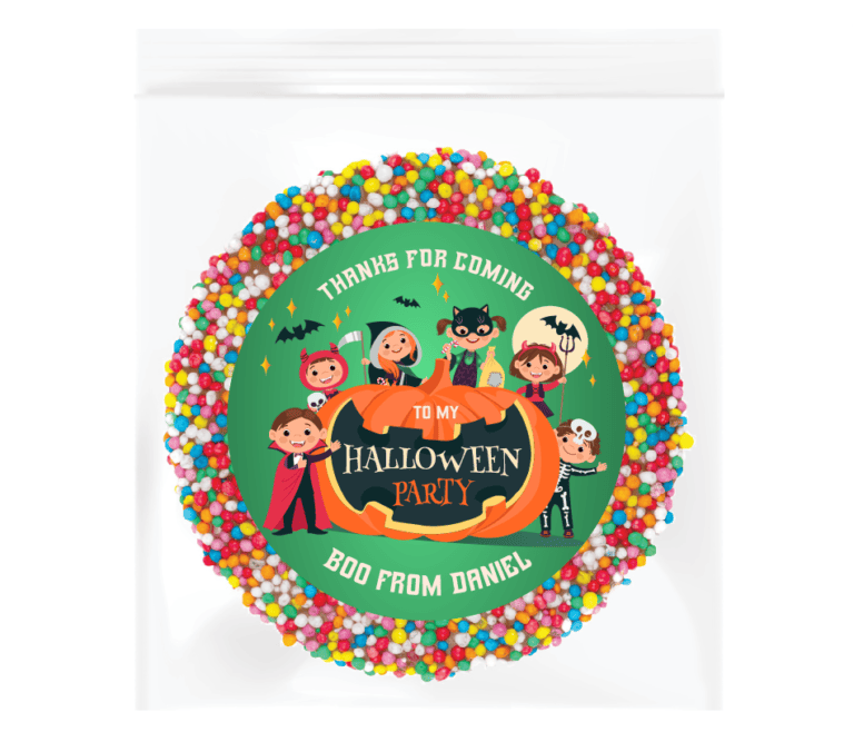 Halloween Party Personalised Giant Chocolate Freckle