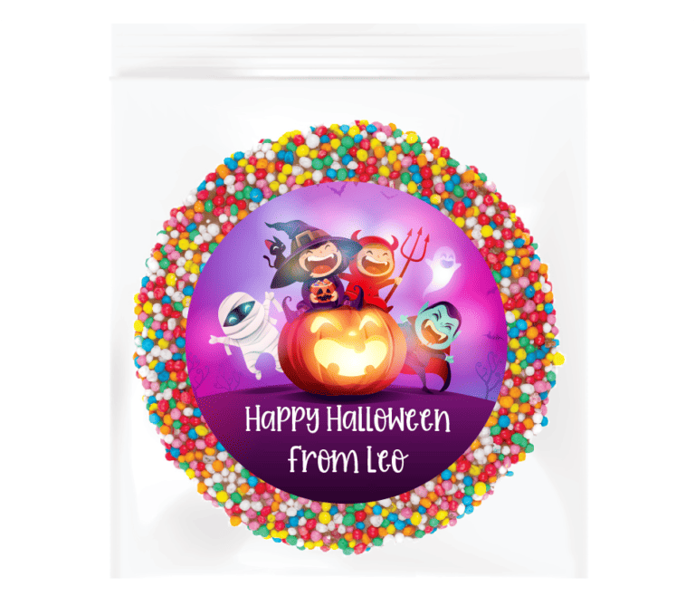 Spooky Halloween Personalised Giant Chocolate Freckle