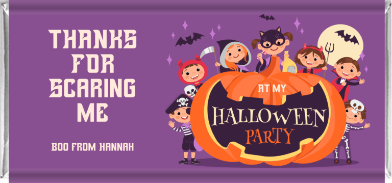 Spooky Halloween - Personalised Chocolate Favours