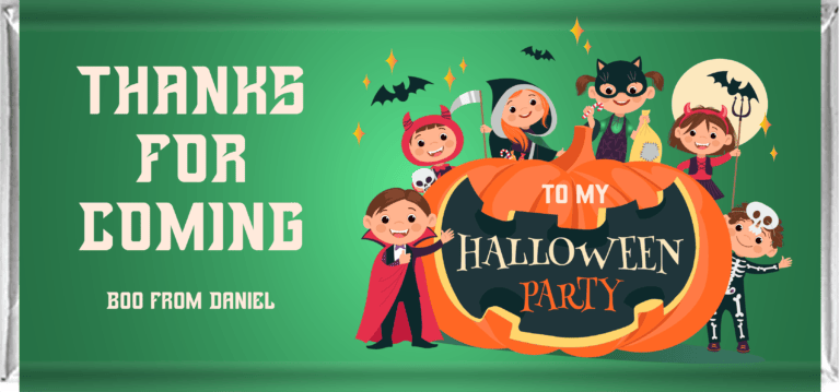 Halloween Party Personalised Chocolate Bars