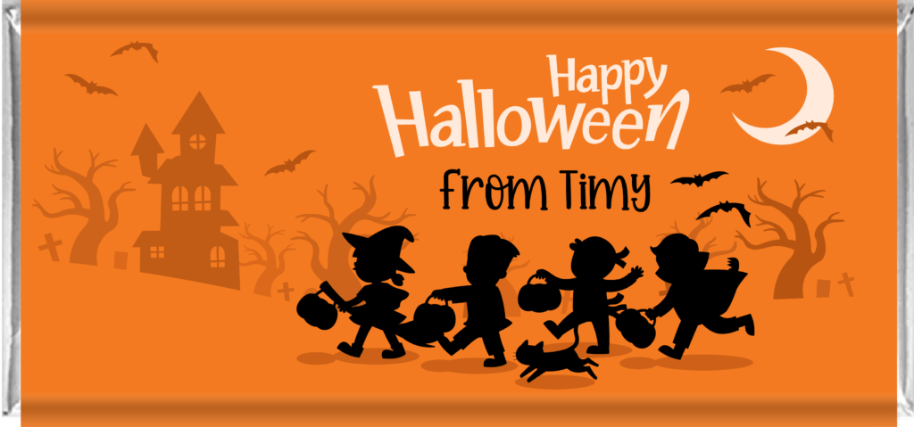 personalised chocolate favors halloween kids