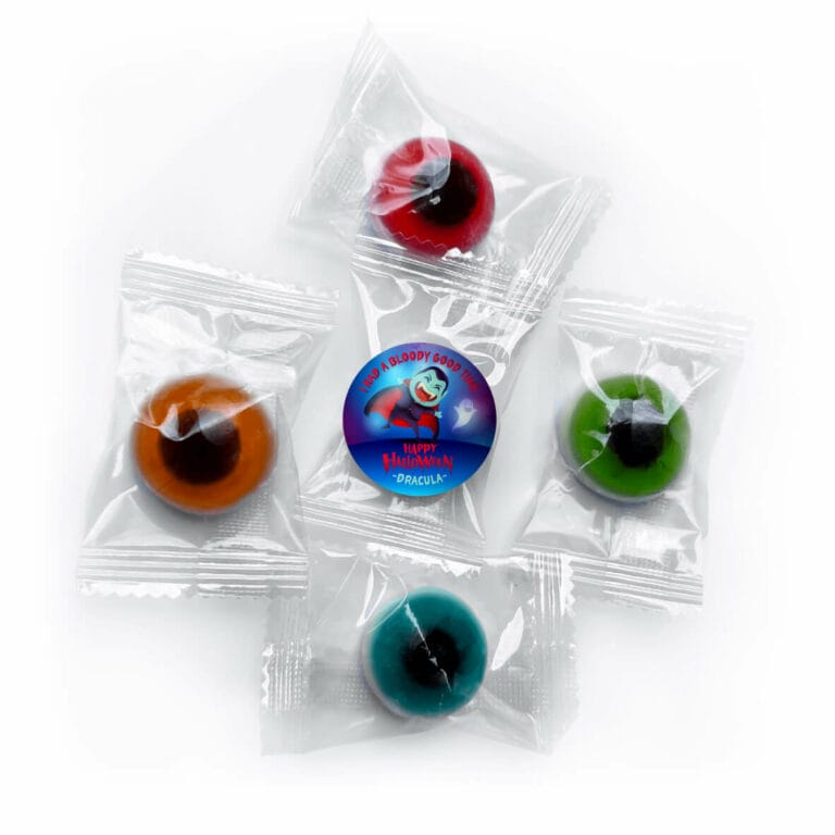 Bloody Halloween Personalised Gummy Lolly Eyeballs