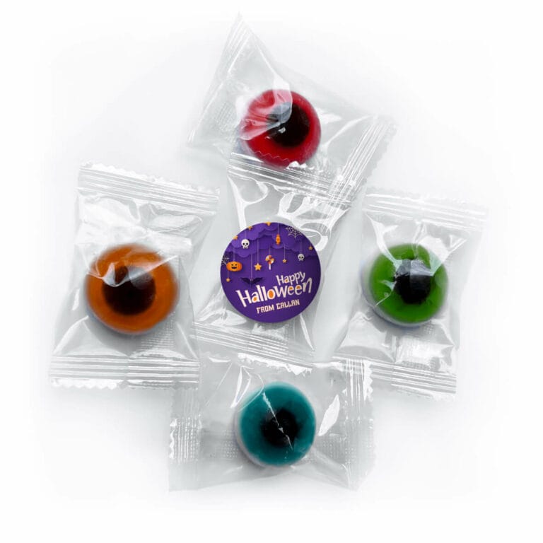 Happy Halloween Personalised Gummy Lolly Eyeballs