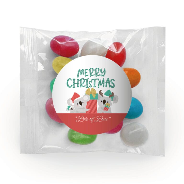 Christmas Koalas  Jelly Bean Bags