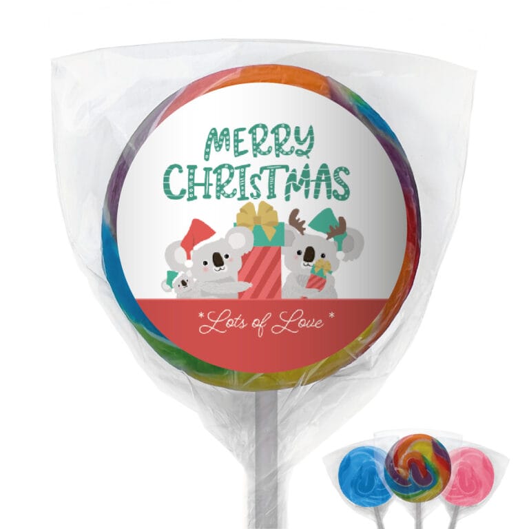 Christmas Koalas Personalised Lollipops