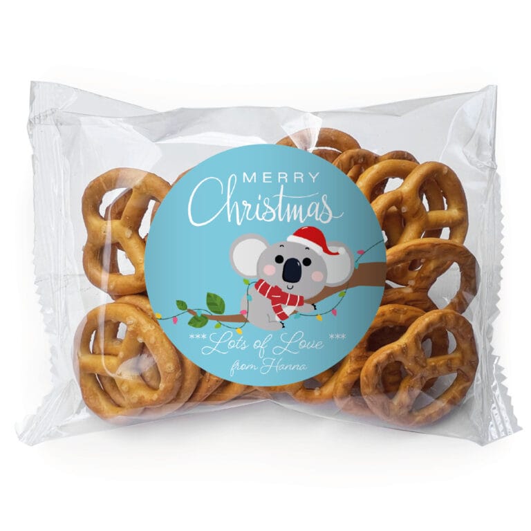 Christmas Koala Cutie Personalised Pretzel Bags