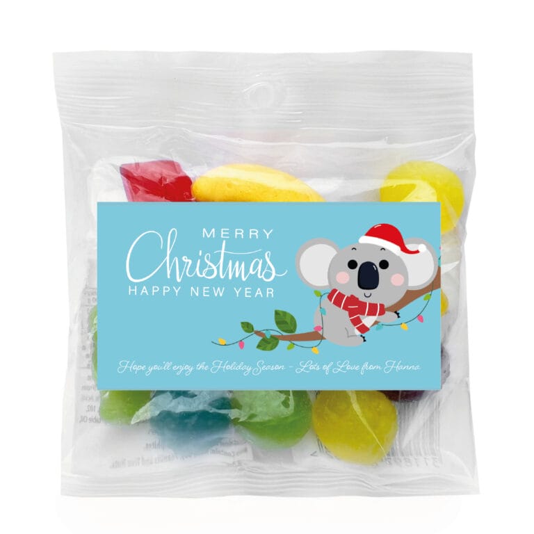 Christmas Koala Cutie Personalised Lolly Bags