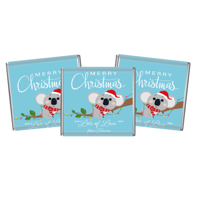 Christmas Koala Cutie Petite Personalised Chocolates