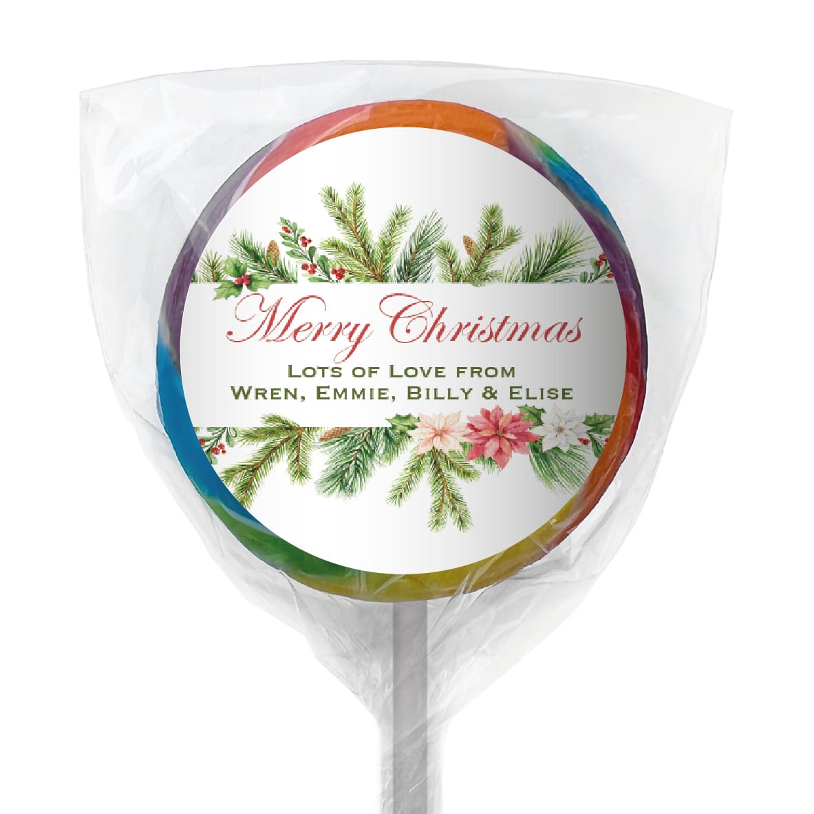 chocolate bar favours watercolour christmas