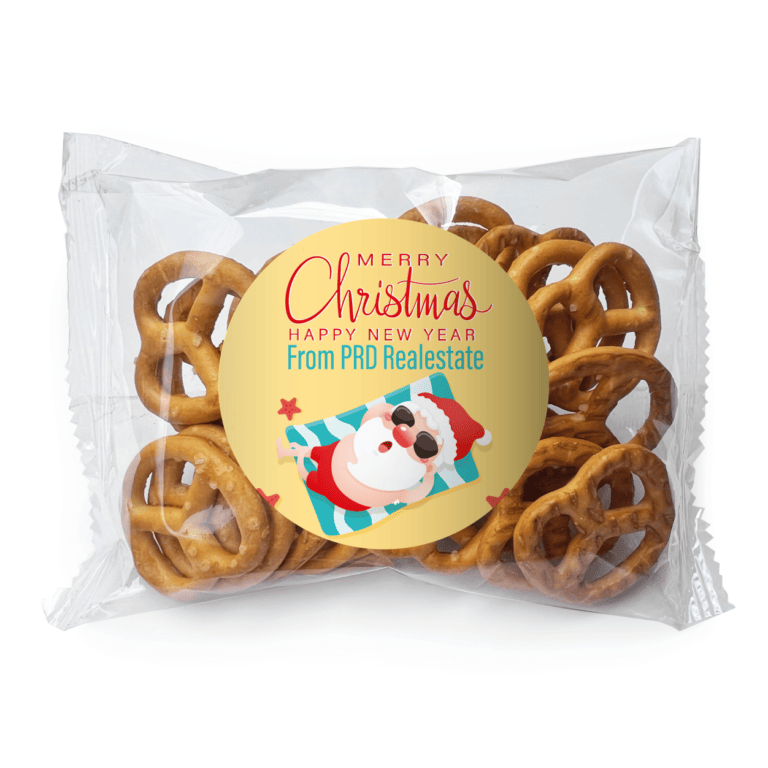 Sunbaking Santa Personalised Pretzel Bags