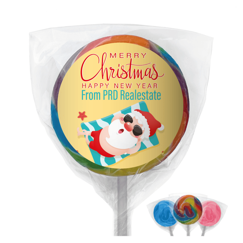 sunbaking santa lollipops