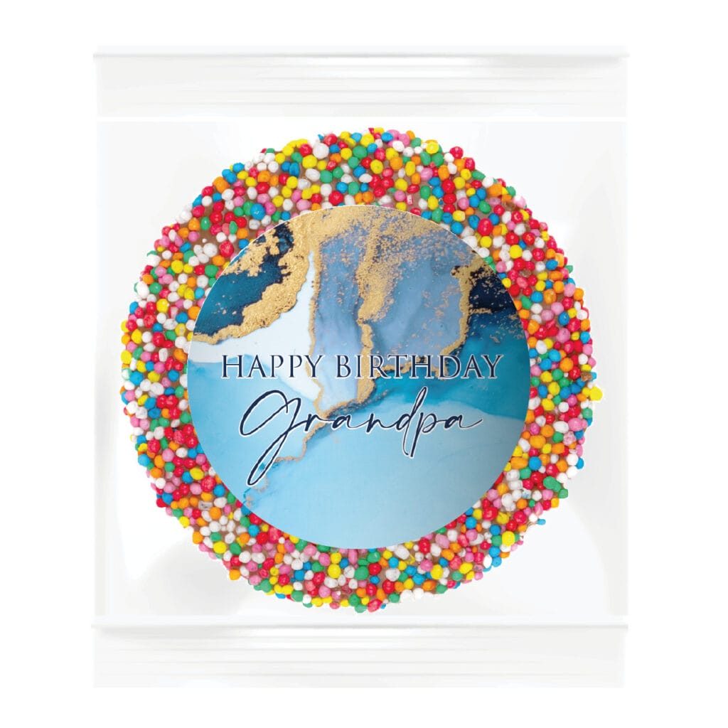 luxury blue & gold marble personalised chocolate bars