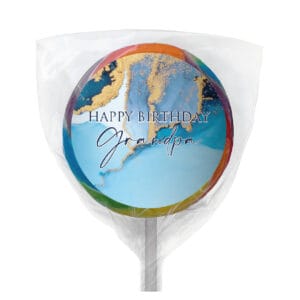 luxury blue & gold marble personalised chocolate bars