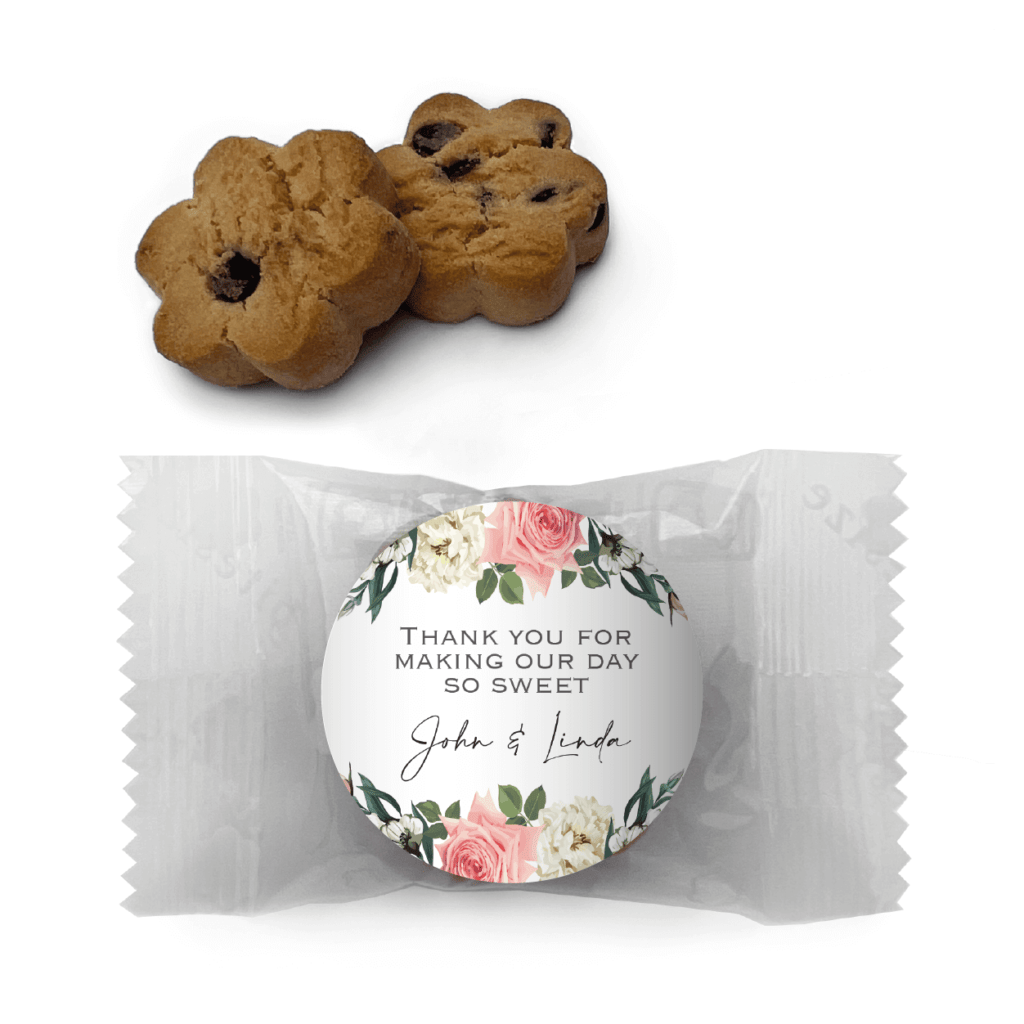 florals on white cookies custom