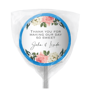florals on white lollipops