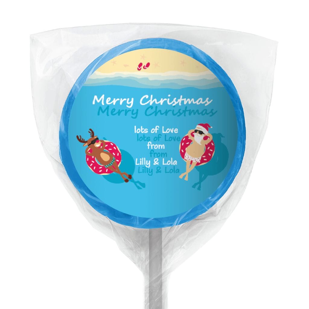 favour perfect favor donut santa lollipop blue
