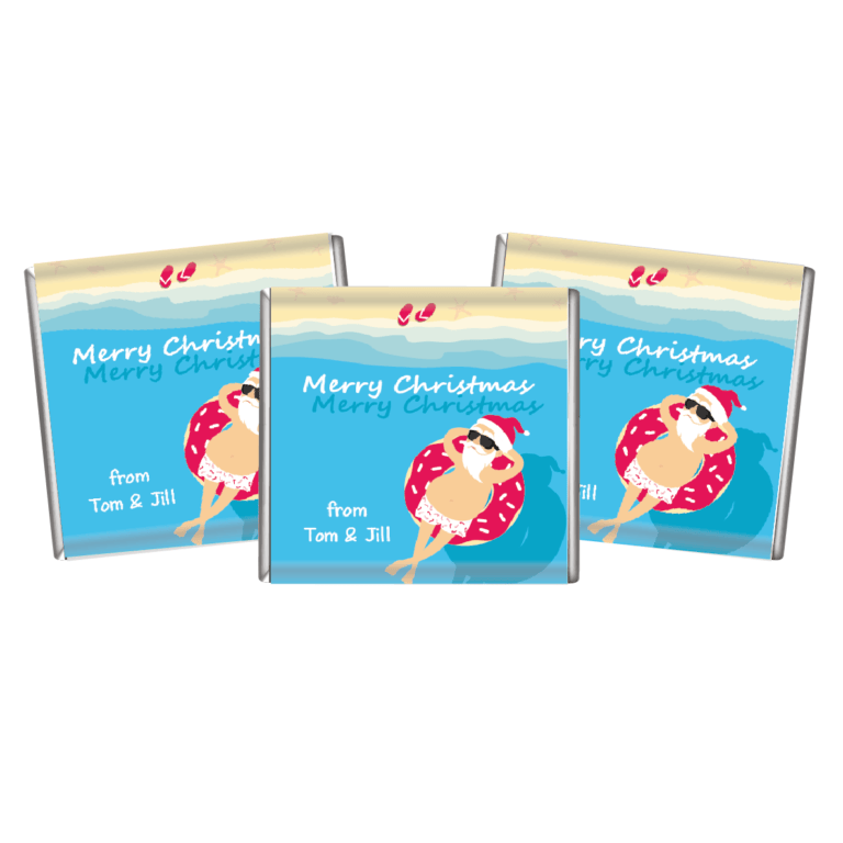 Summer Santa Petite Personalised Chocolates