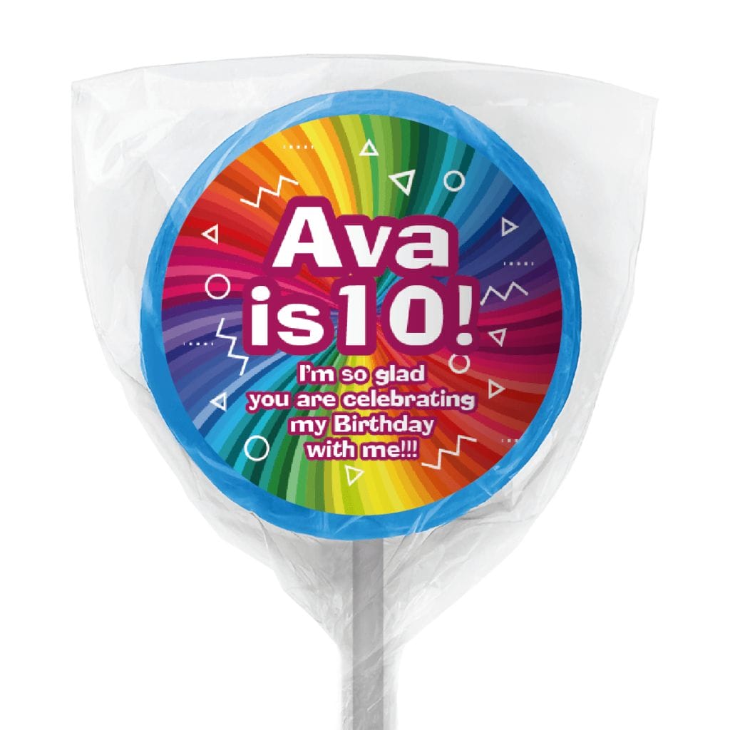 favour perfect favor girl rainbow party lollipop blue