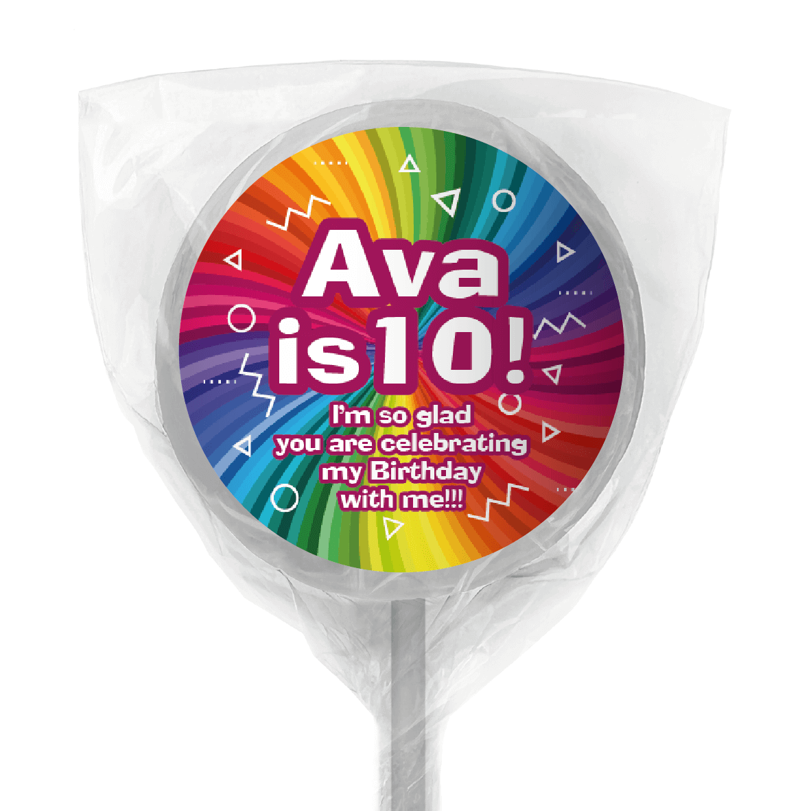 favour perfect favor girl rainbow party lollipop white