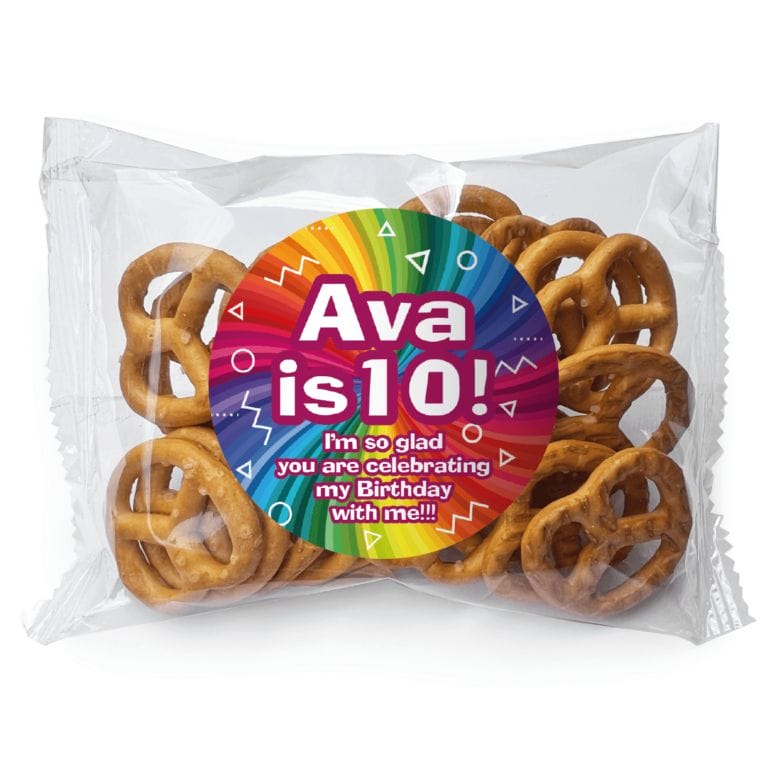 Rainbow Rays Personalised Pretzel Bags